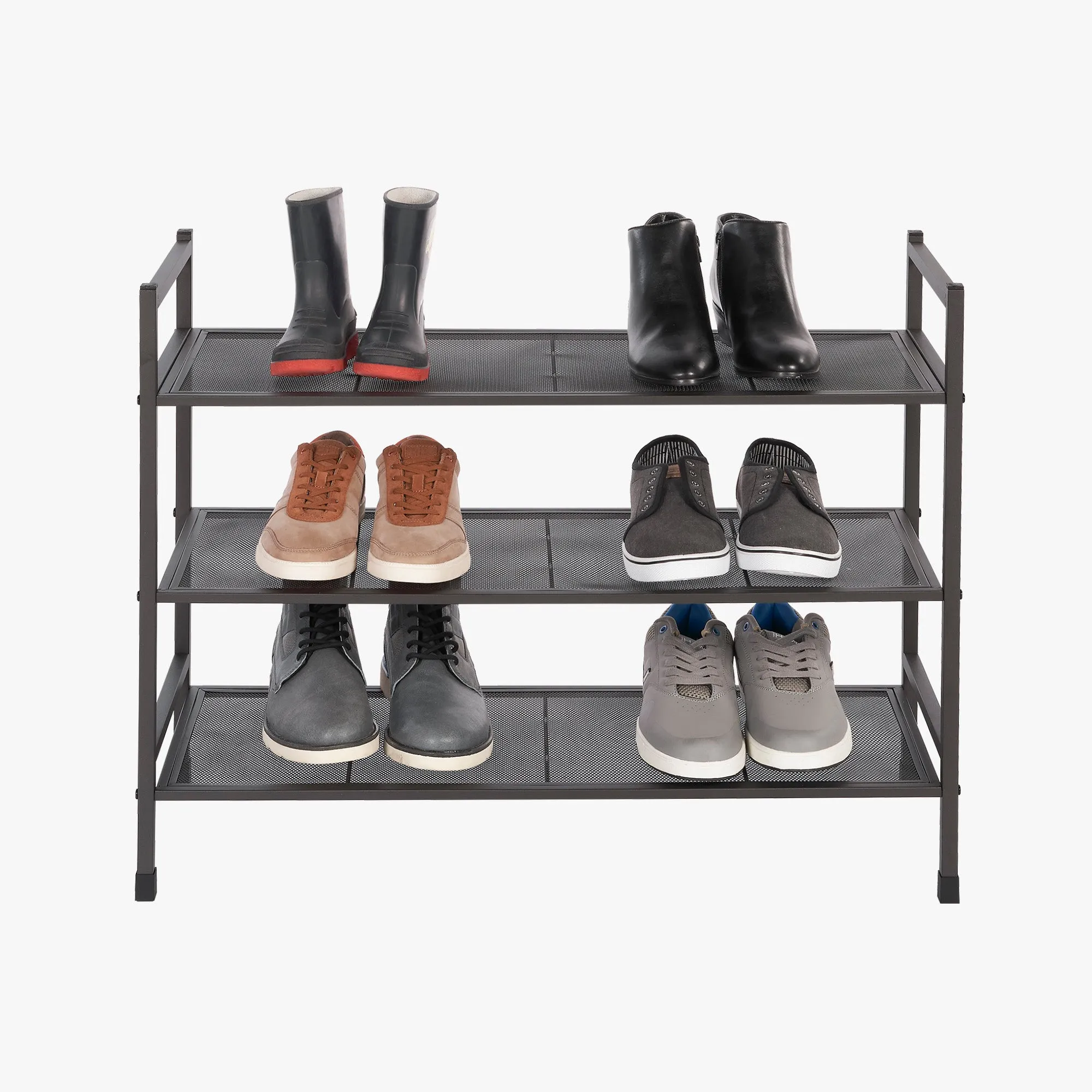 3-Tier Stackable Metal Shoe Rack