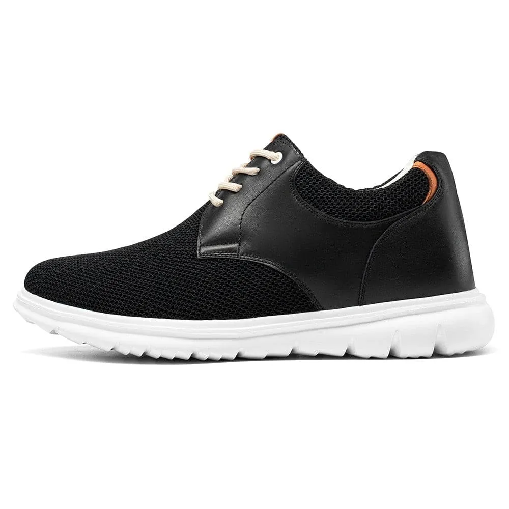 7CM / 2.76 Inches CMR CHAMARIPA Step Up Your Style and Height with Black Knit Elevator Sneakers