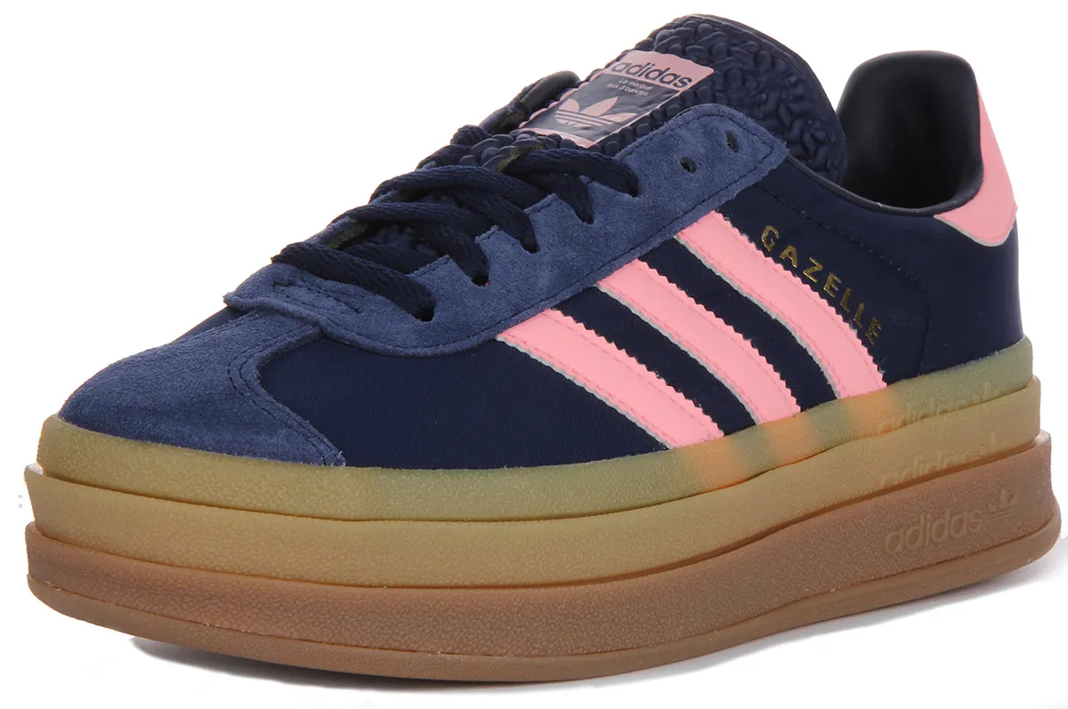 Adidas Gazelle Bold W In Navy Pink For Women