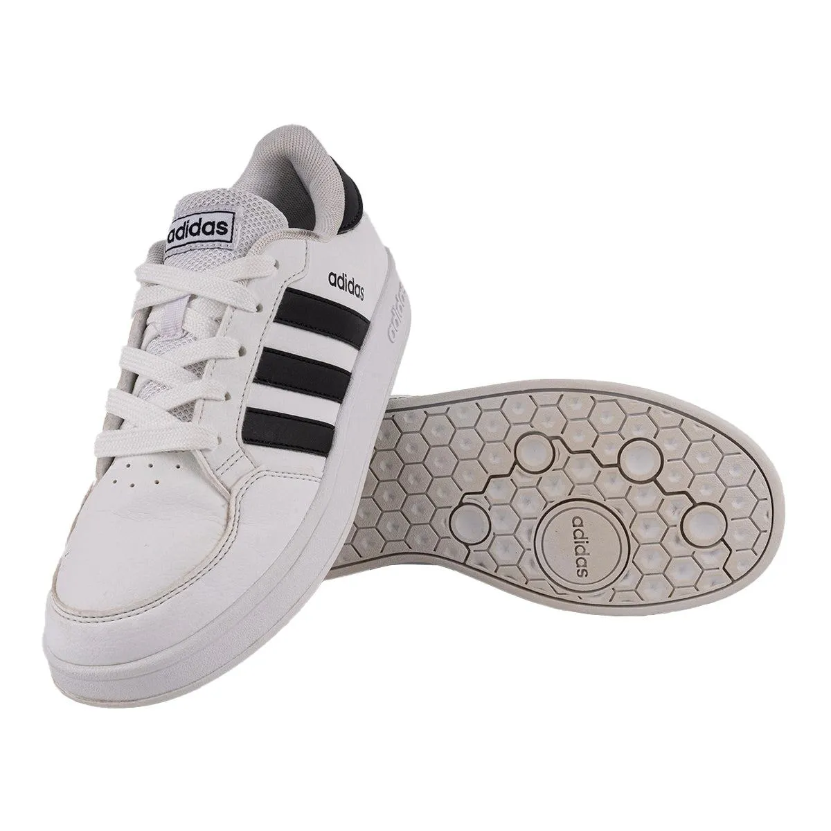 Adidas Grand Court Sneakers Leather White Colour For Kids