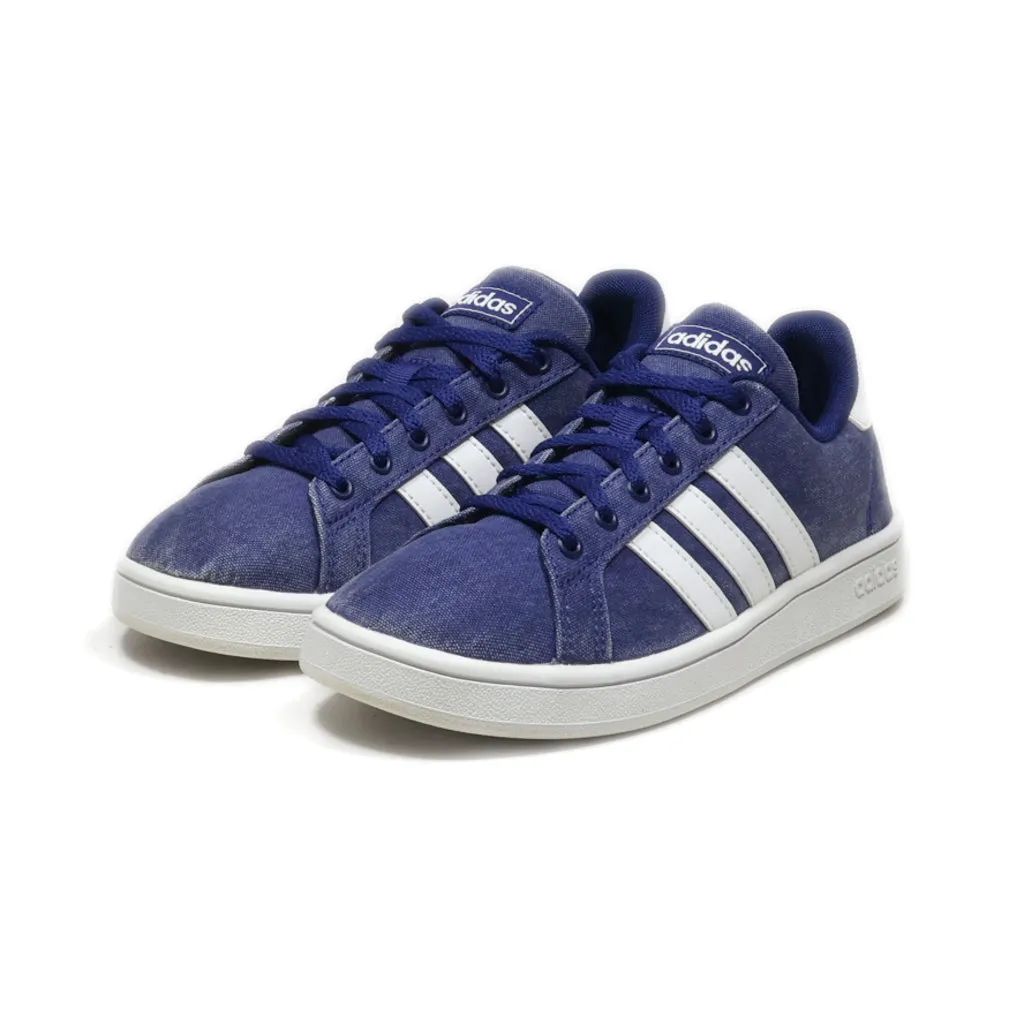 Adidas Neo Grand Court K Sneakers Fabric Blue Colour For Kids