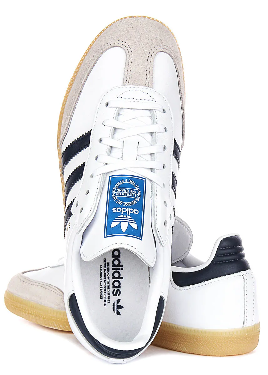 Adidas Samba OG In White Navy For Youth