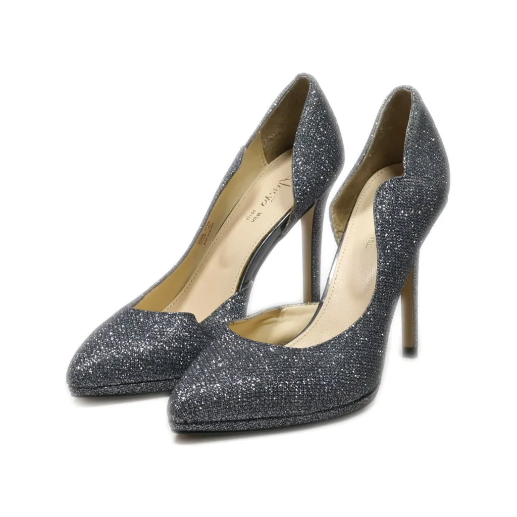 Alesya High-Heel Shoes Fabric Grey Colour For Women