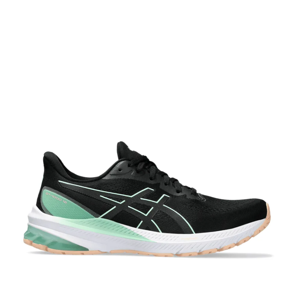 Asics GT-1000v12 Women's Running Shoes SS24 Black / Mint Tint