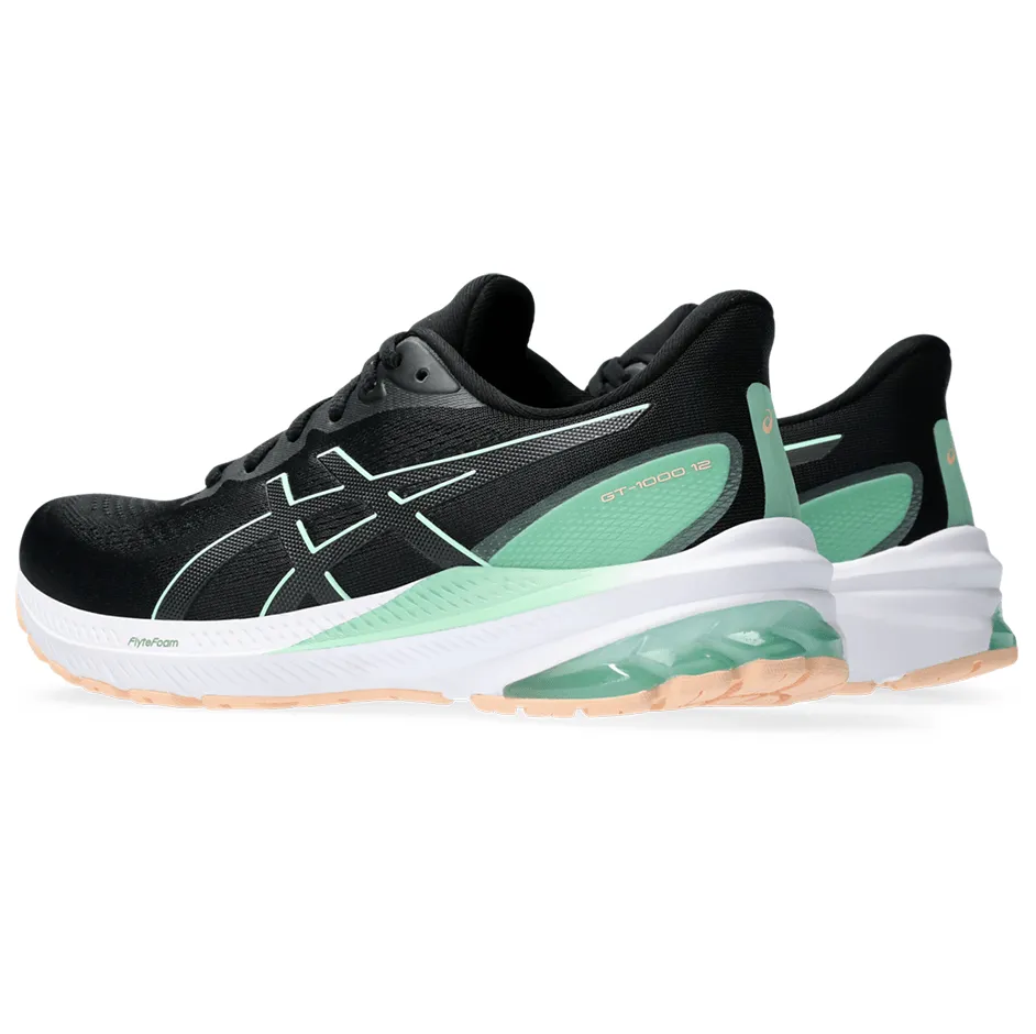 Asics GT-1000v12 Women's Running Shoes SS24 Black / Mint Tint