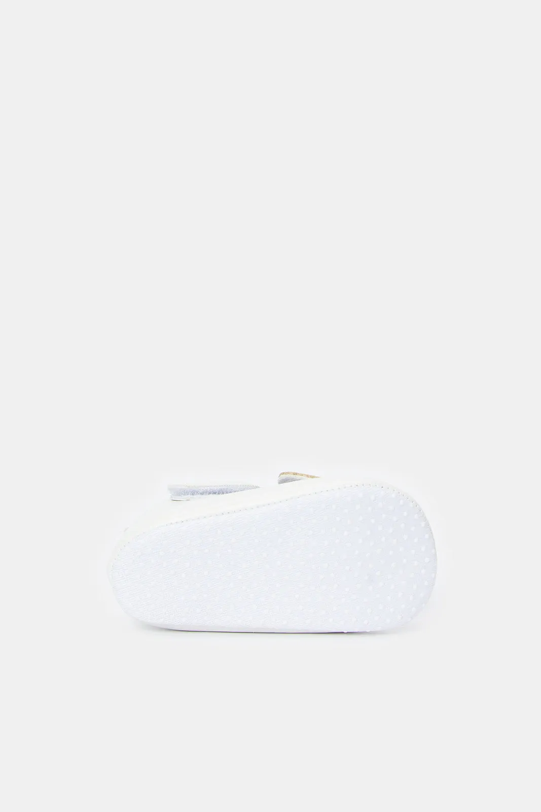 Baby White Velcro Pram Shoe