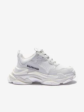 Balenciaga Kids Triple S Trainers in White