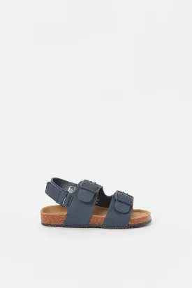 Boys Navy Velcro Cork Sandal