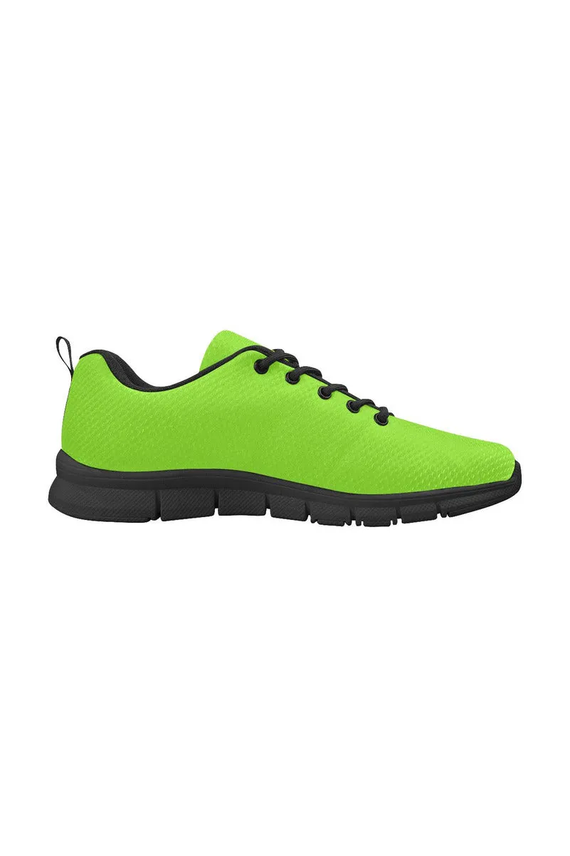 bright green Women's Breathable Running Shoes/Large (Model 055)