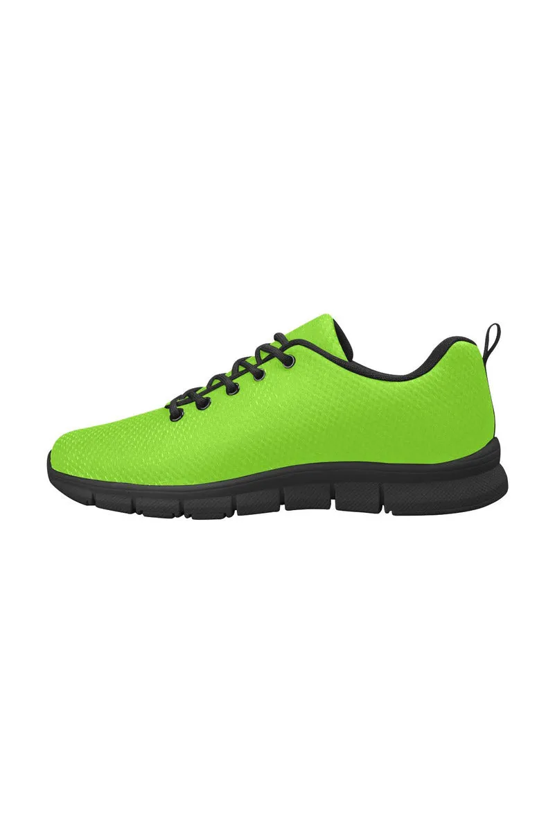 bright green Women's Breathable Running Shoes/Large (Model 055)