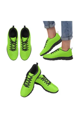 bright green Women's Breathable Running Shoes/Large (Model 055)