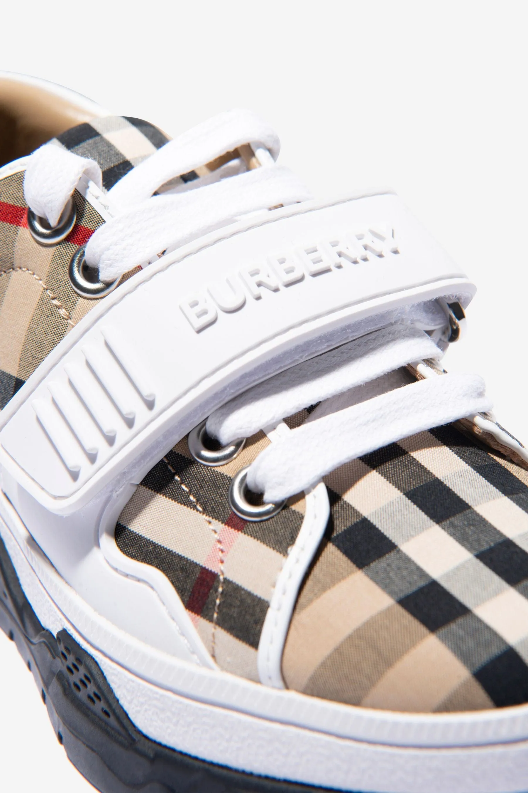 Burberry Unisex Check Union Strap Trainers