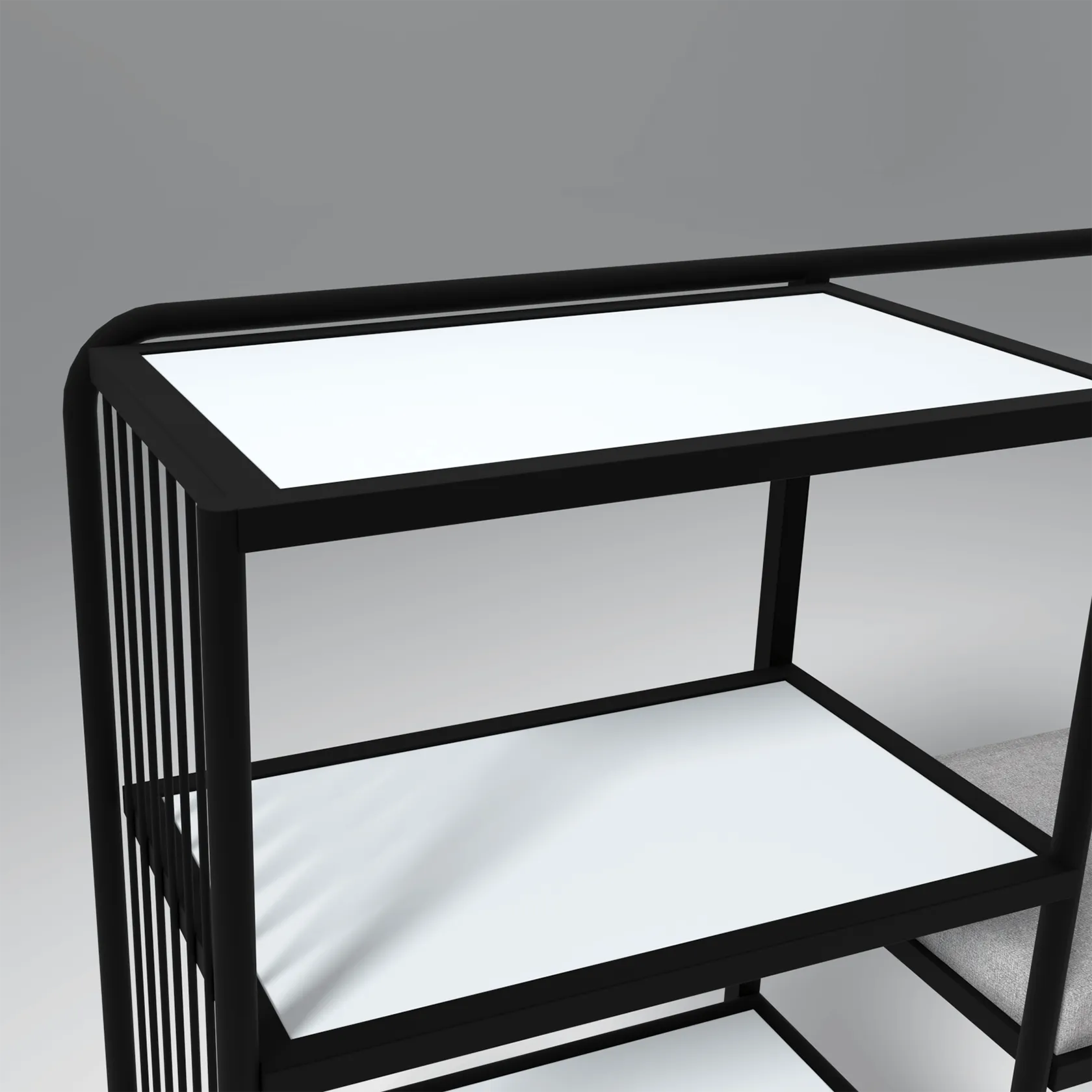 Cazo Iron And MDF Shoe Rack In Black