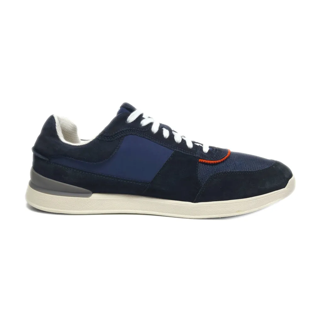 Clarks Low-Top Sneakers Suede Blue Colour For Men