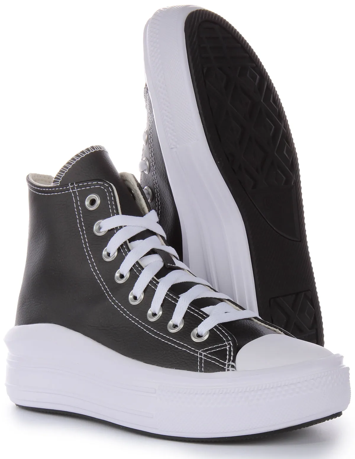 Converse All Star Move A04294C In Black White Leather