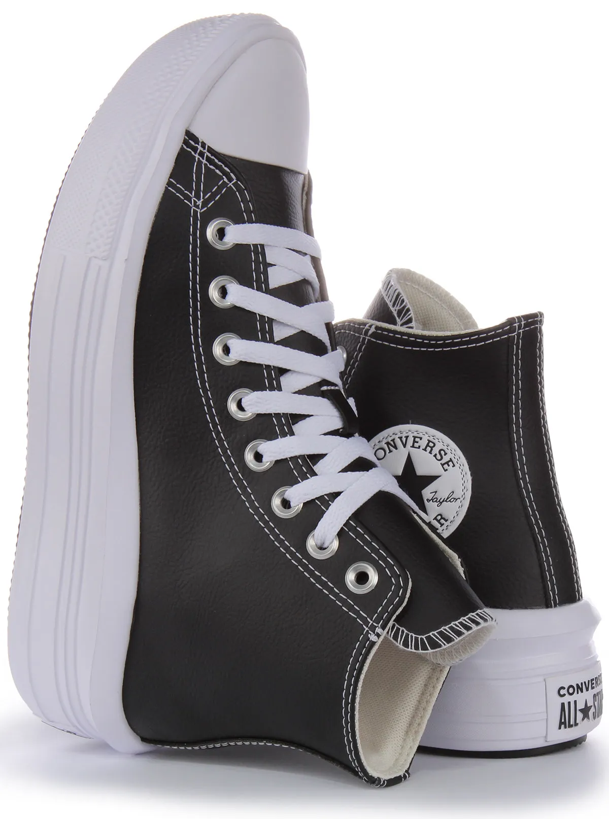 Converse All Star Move A04294C In Black White Leather