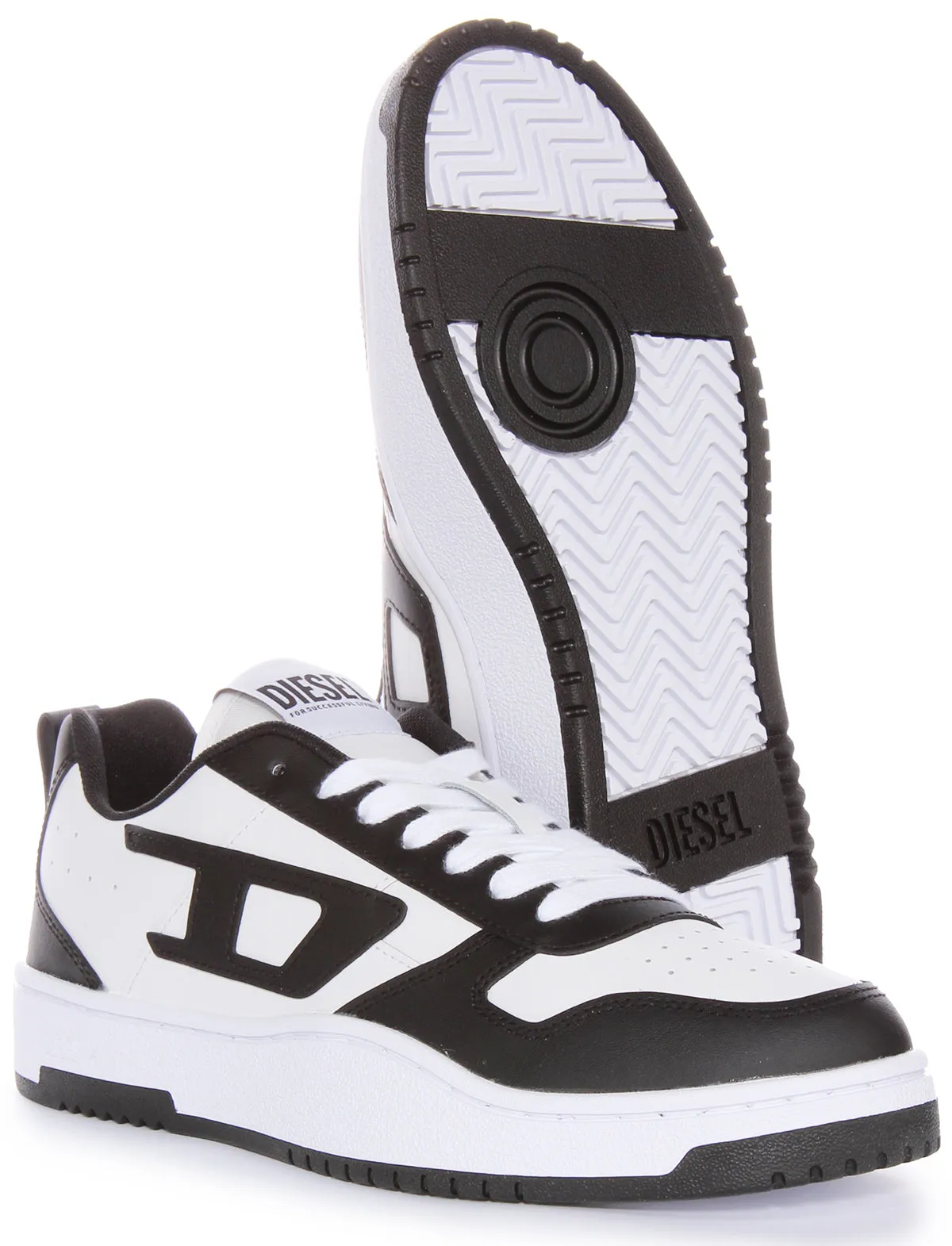 Diesel S Ukiyo V2 Low Trainers In Black White For Men