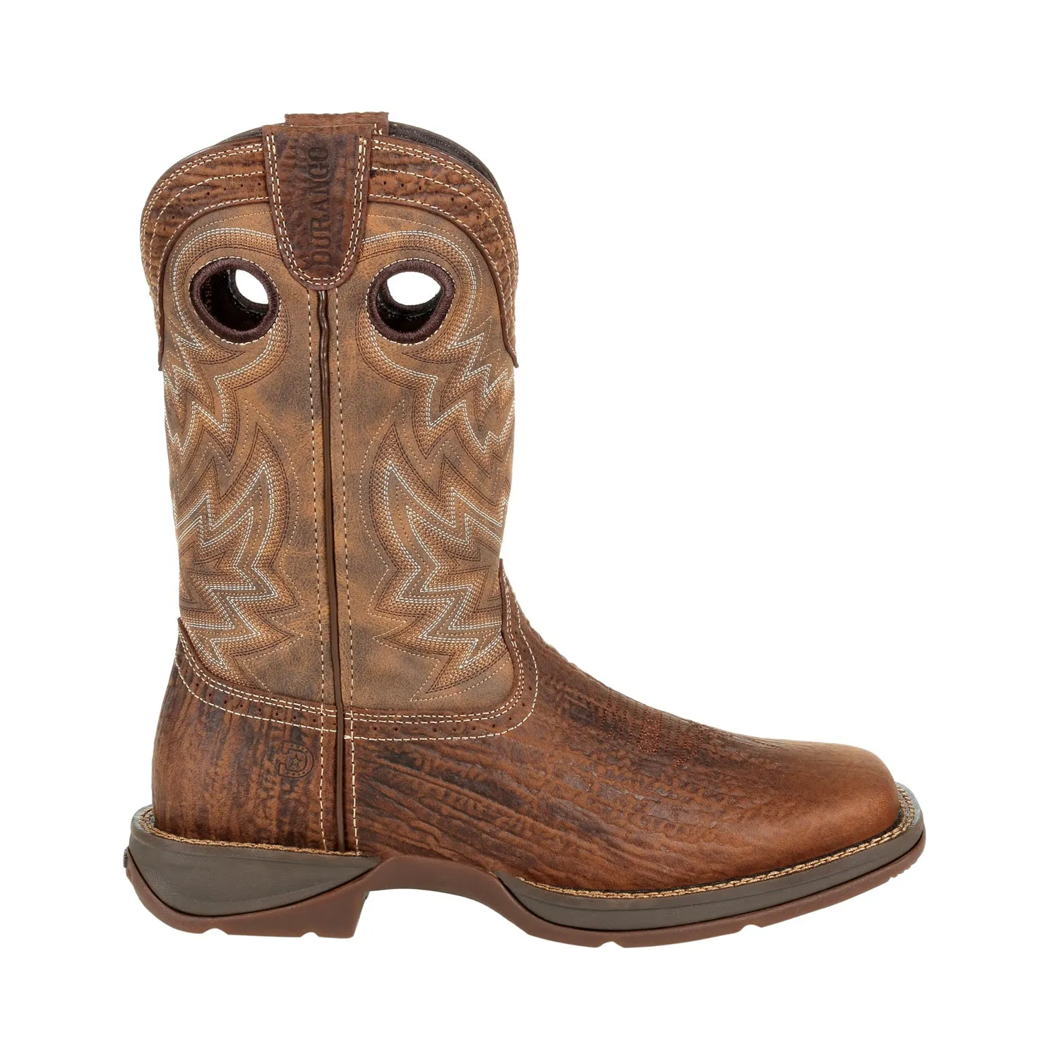 Durango Mens Trail Brown Leather Rebel Western Cowboy Boots