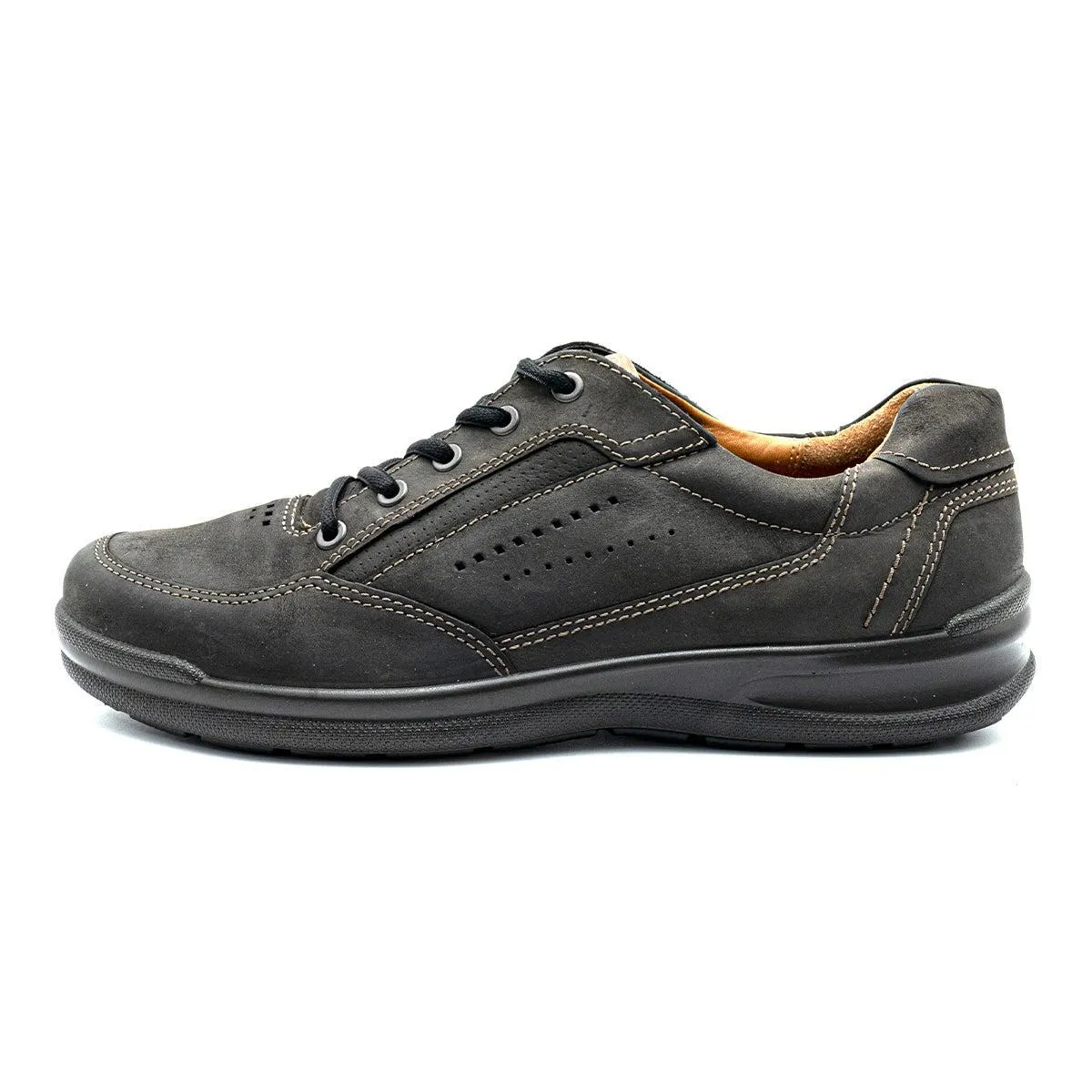 Ecco Low-Top Sneakers Leather Grey Colour For Men