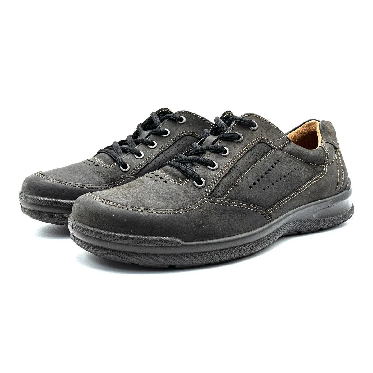 Ecco Low-Top Sneakers Leather Grey Colour For Men