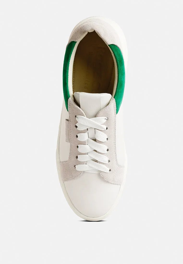 Endler Color Block Leather Sneakers