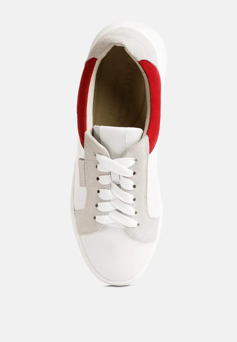 Endler Color Block Leather Sneakers