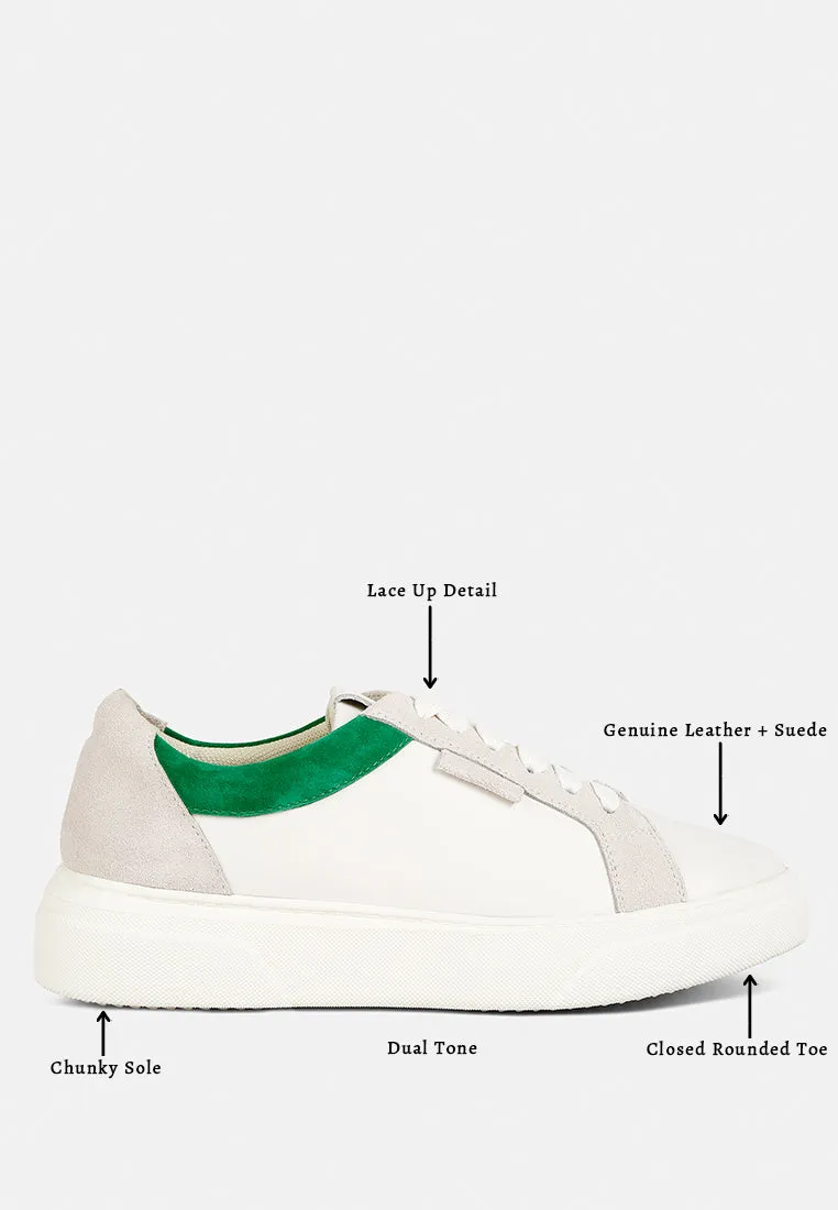 Endler Color Block Leather Sneakers