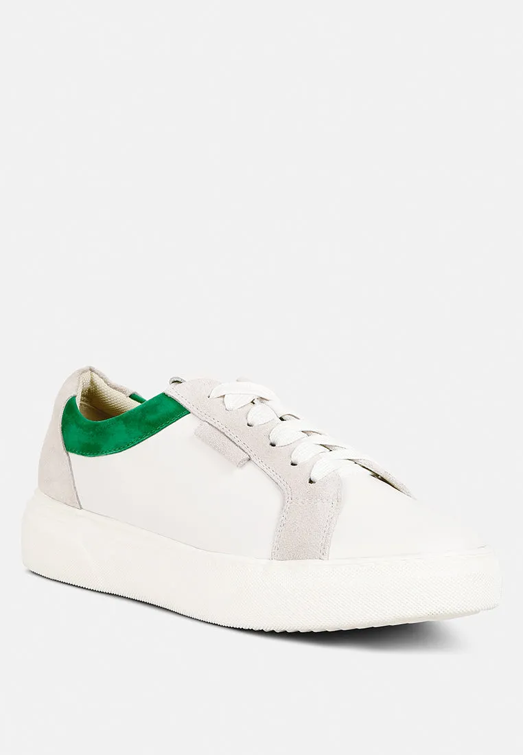 Endler Color Block Leather Sneakers