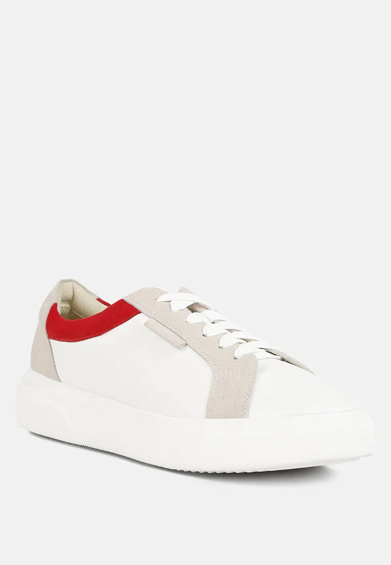 Endler Color Block Leather Sneakers