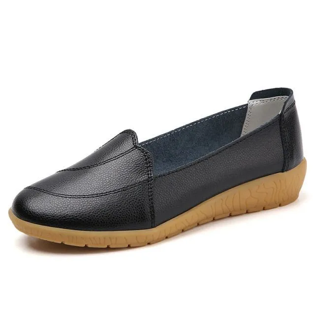 FEERLDI Breathable Leather Flat Multi Style Loafer Shoes