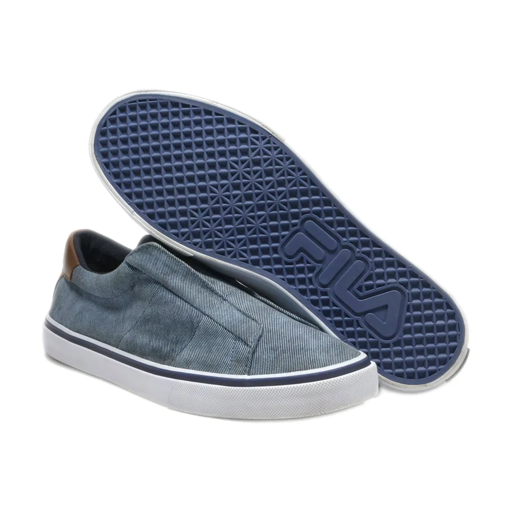 Fila Denim Slip On Low-Top Sneakers Canvas Blue Colour For Men