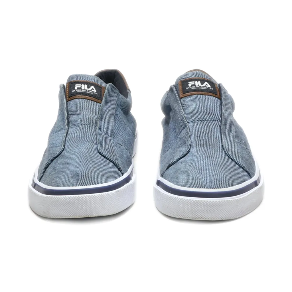 Fila Denim Slip On Low-Top Sneakers Canvas Blue Colour For Men