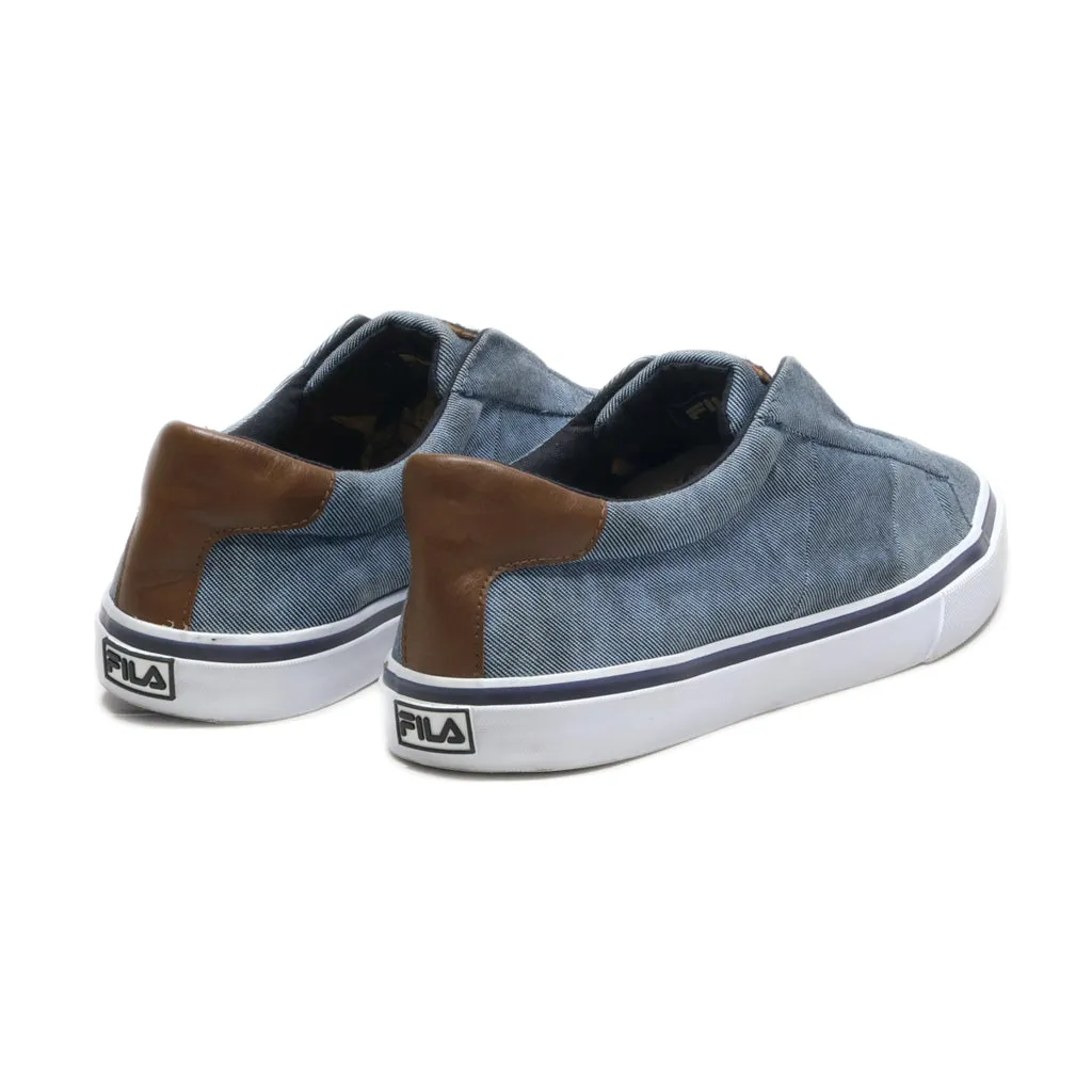 Fila Denim Slip On Low-Top Sneakers Canvas Blue Colour For Men