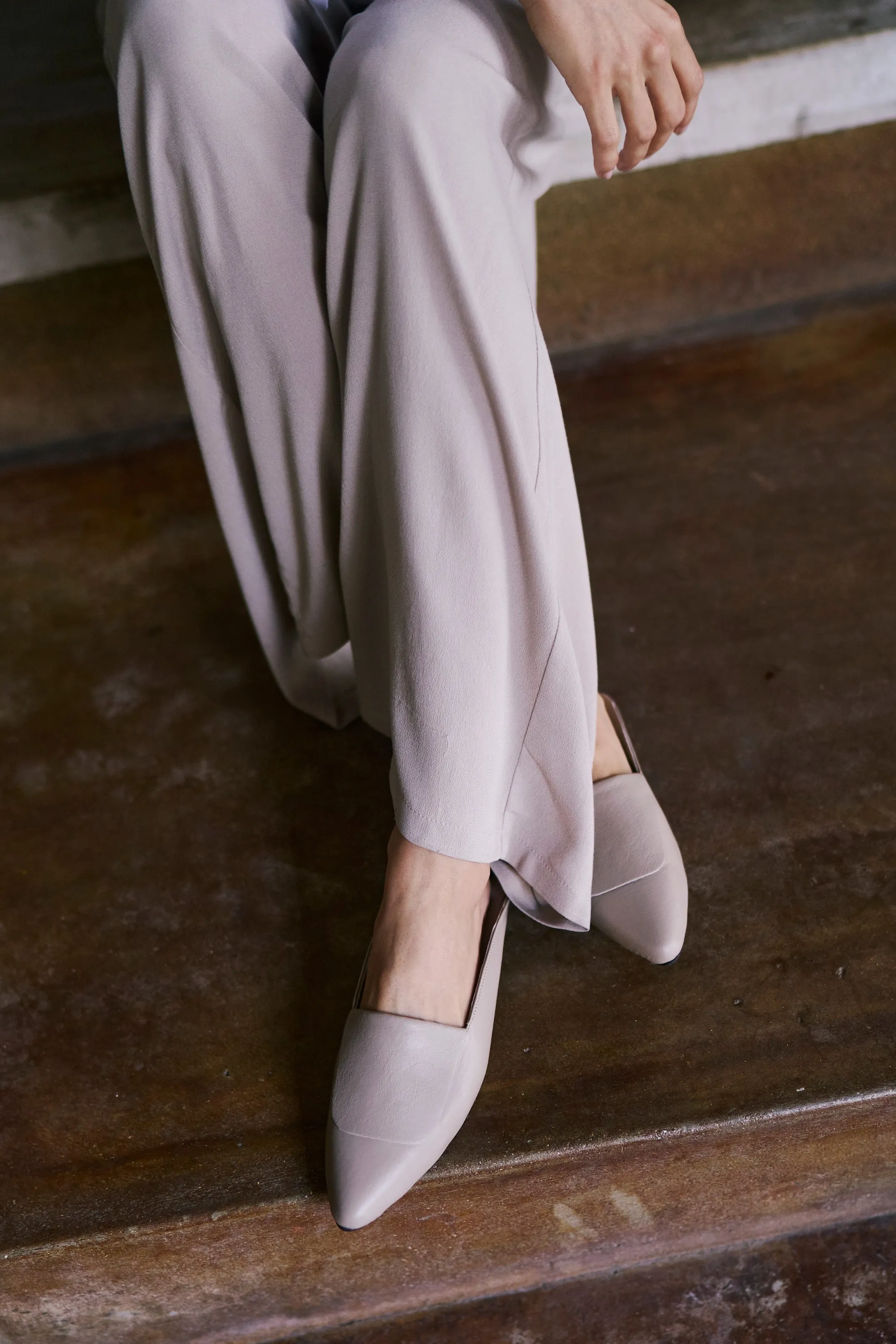 Fold Over Mule | Taupe