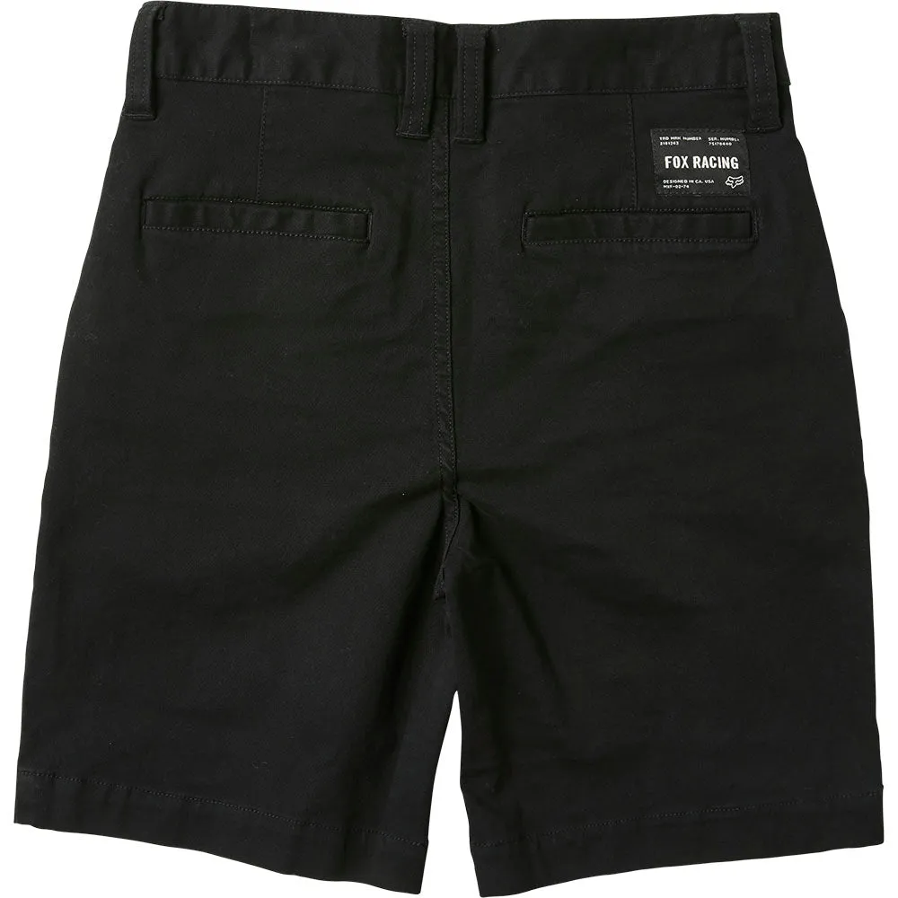 Fox Racing  Boys Black Essex 2.0 Shorts Durable Comfortable Cotton Casual MotoX