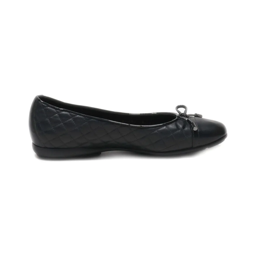 Geox Ballerinas Pu Leather Black Colour For Women