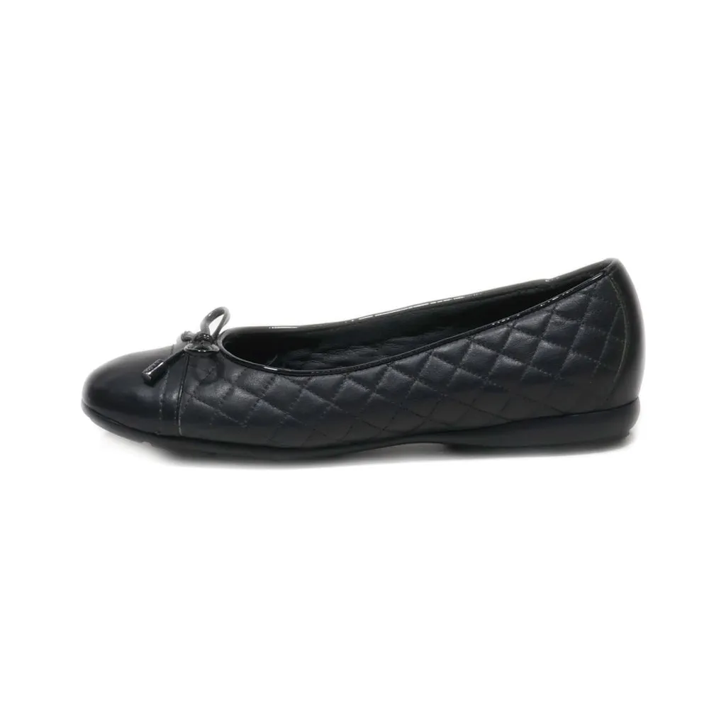 Geox Ballerinas Pu Leather Black Colour For Women