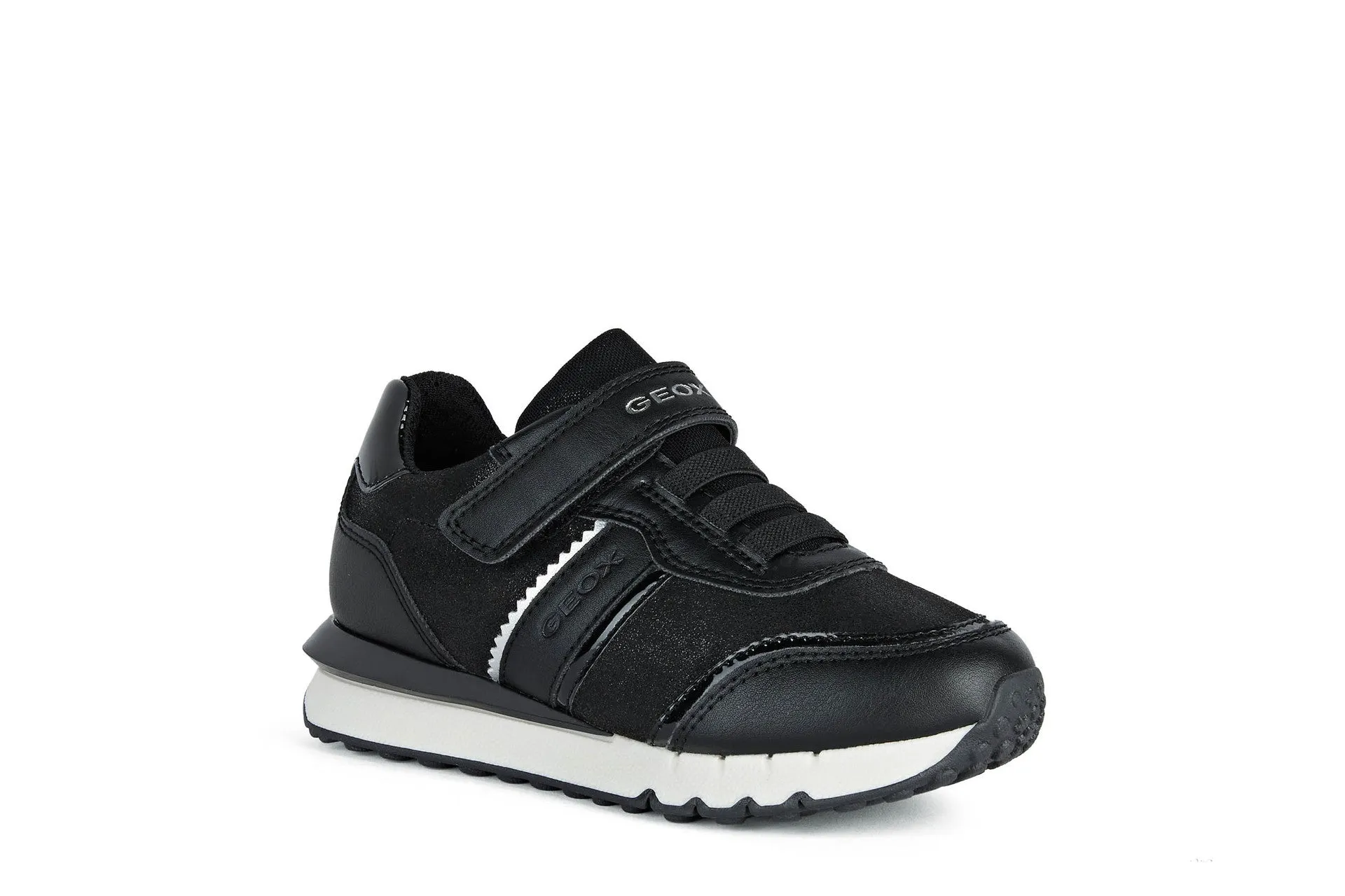 Geox Fastics Girls Black Trainer