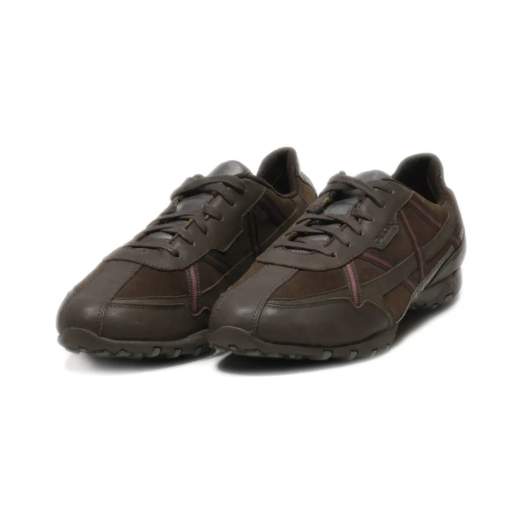 Geox Lace Ups Suede Brown Colour For Women