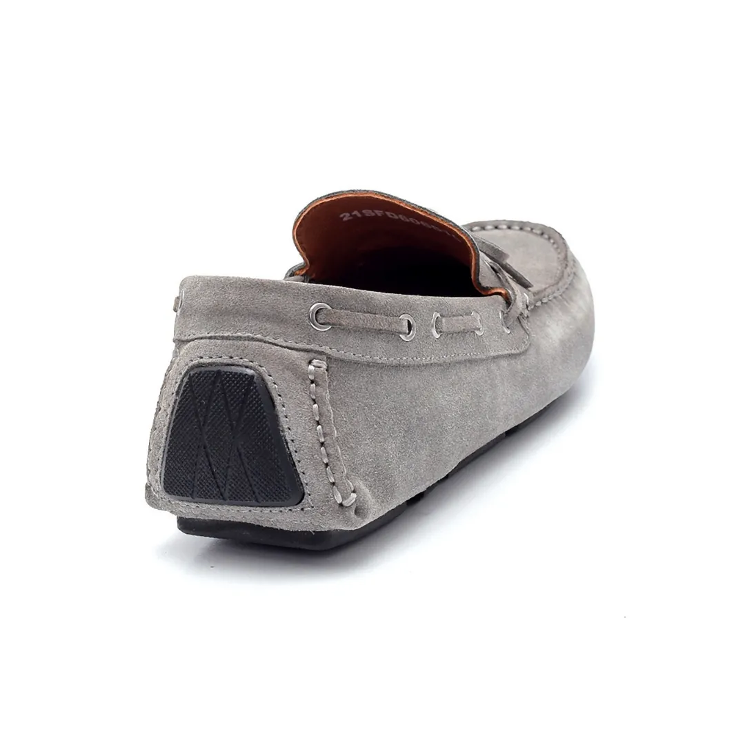 Grey Men Suede Leather Loafer