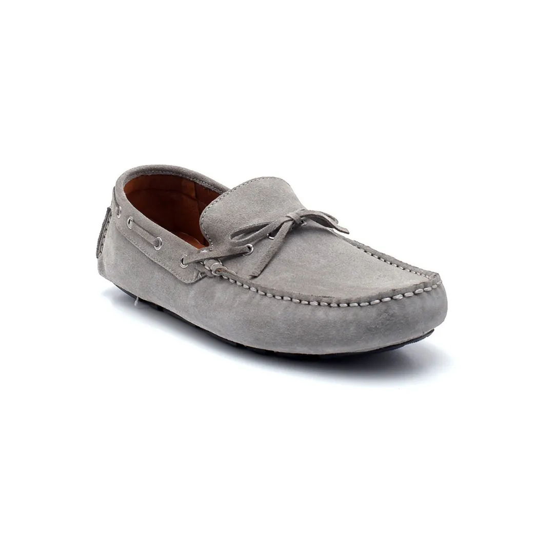 Grey Men Suede Leather Loafer