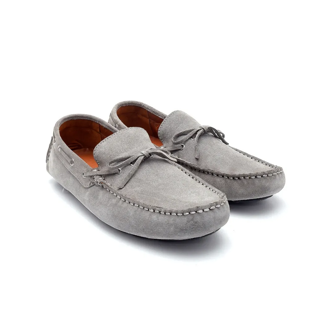 Grey Men Suede Leather Loafer