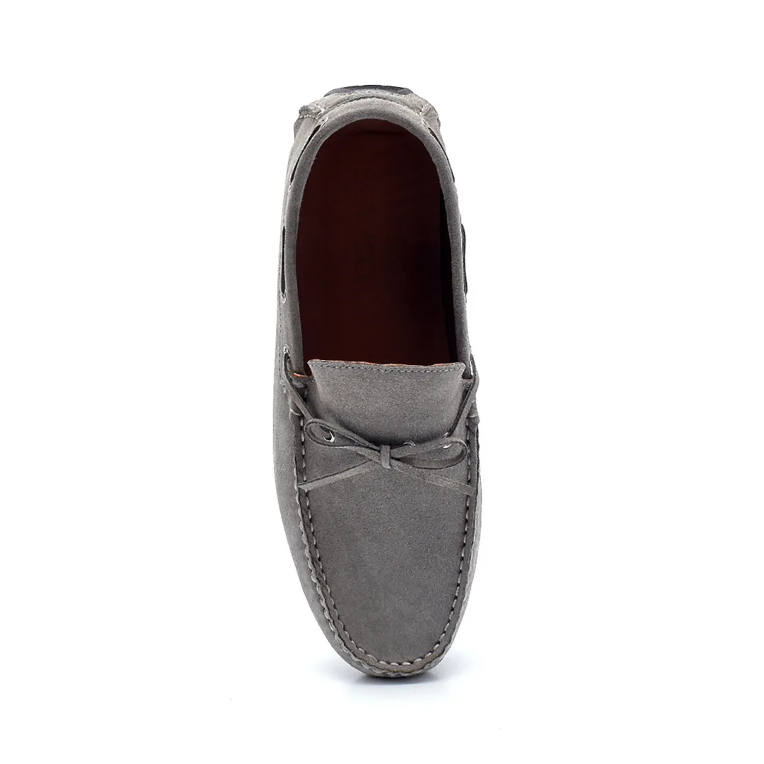 Grey Men Suede Leather Loafer