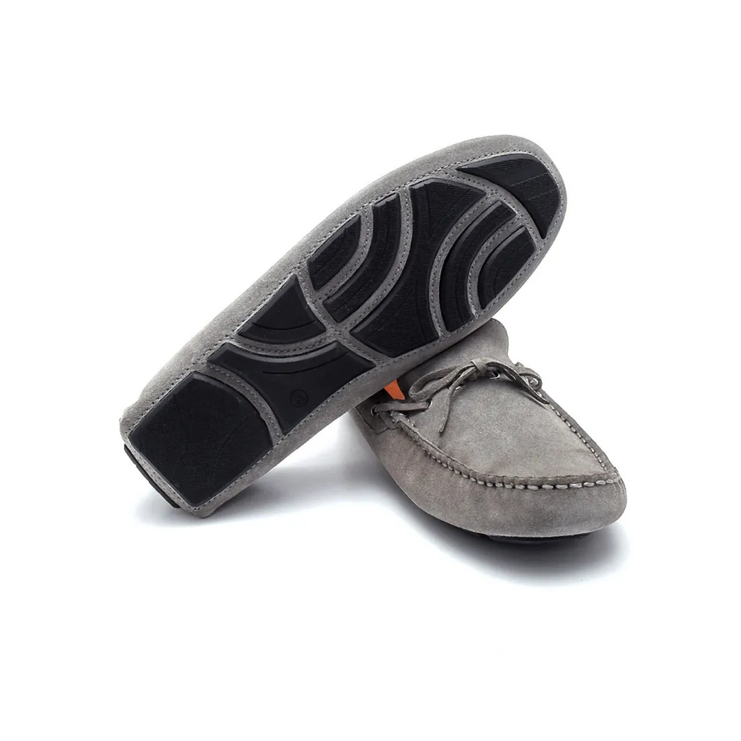 Grey Men Suede Leather Loafer