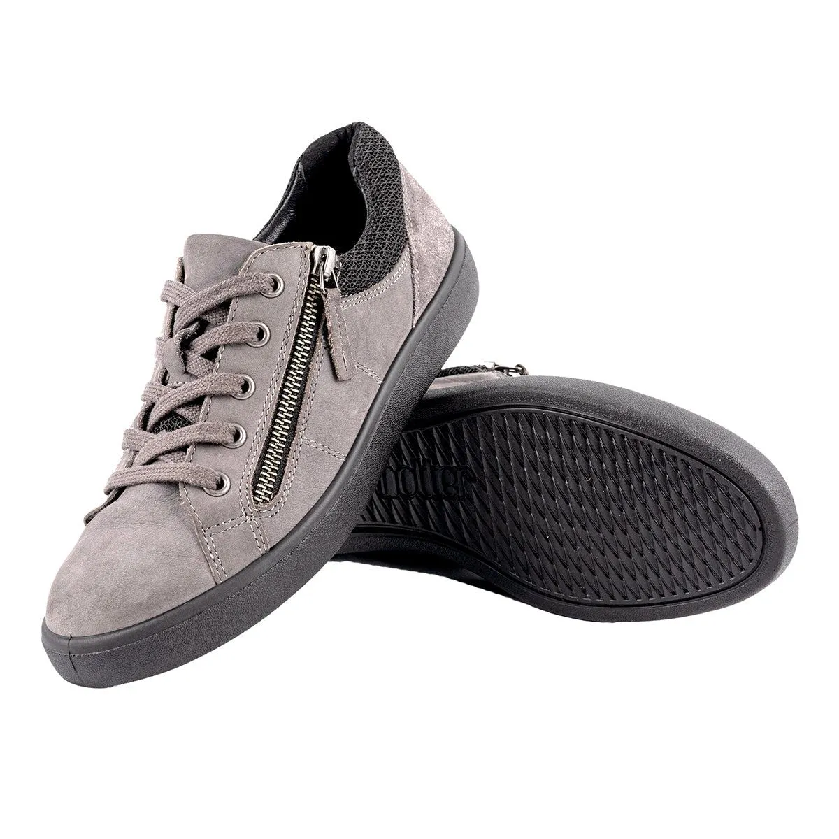 Hotter Chase Low-Top Sneakers Leather Grey Colour For Women