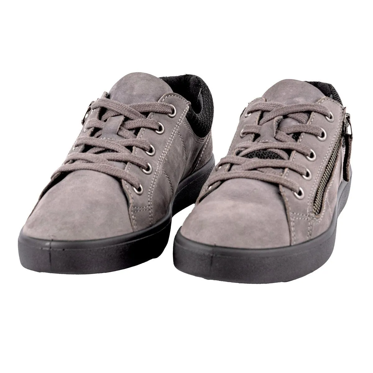 Hotter Chase Low-Top Sneakers Leather Grey Colour For Women