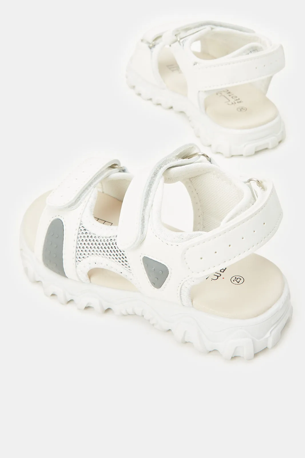 Infant Boys White Sport Sandals