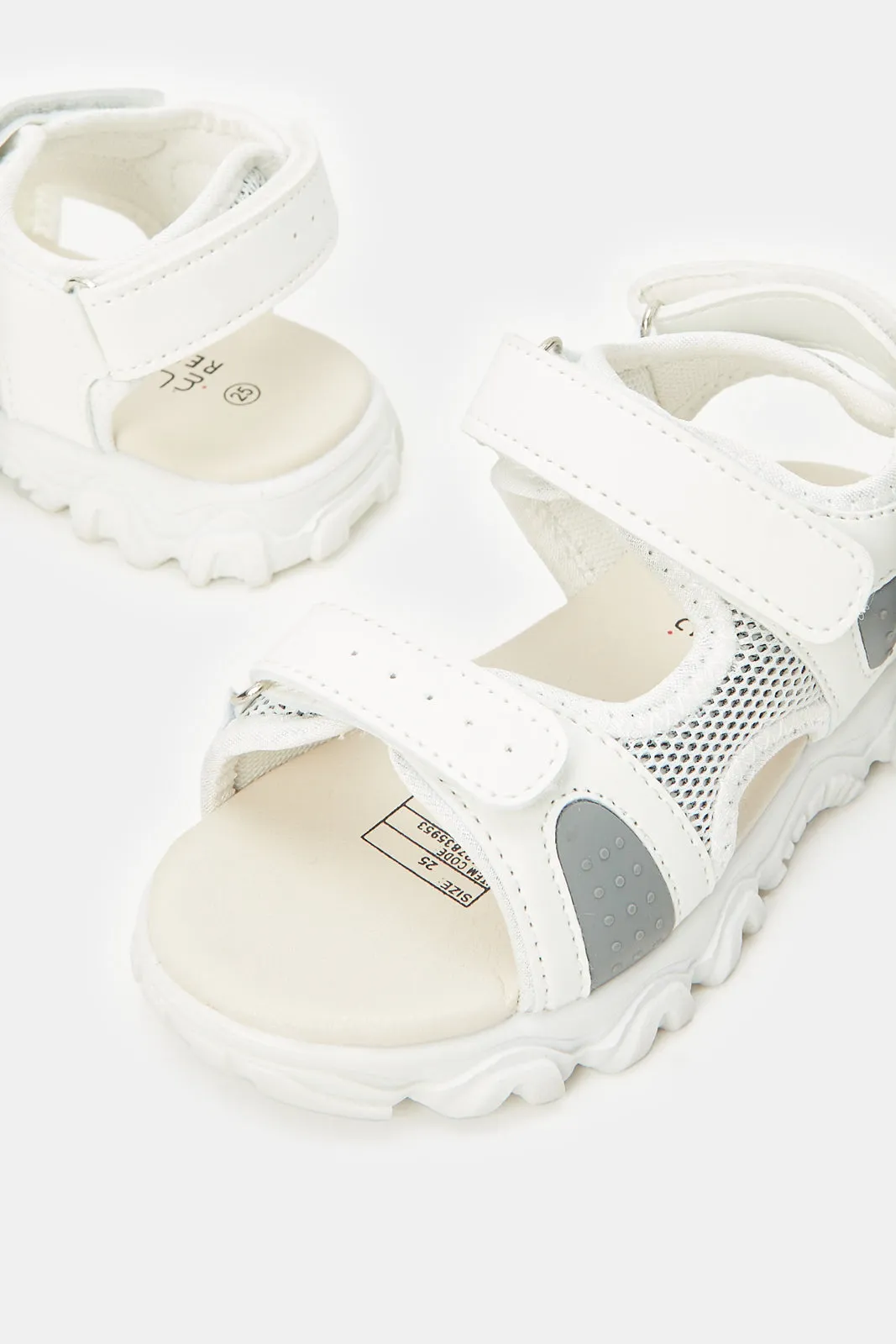 Infant Boys White Sport Sandals