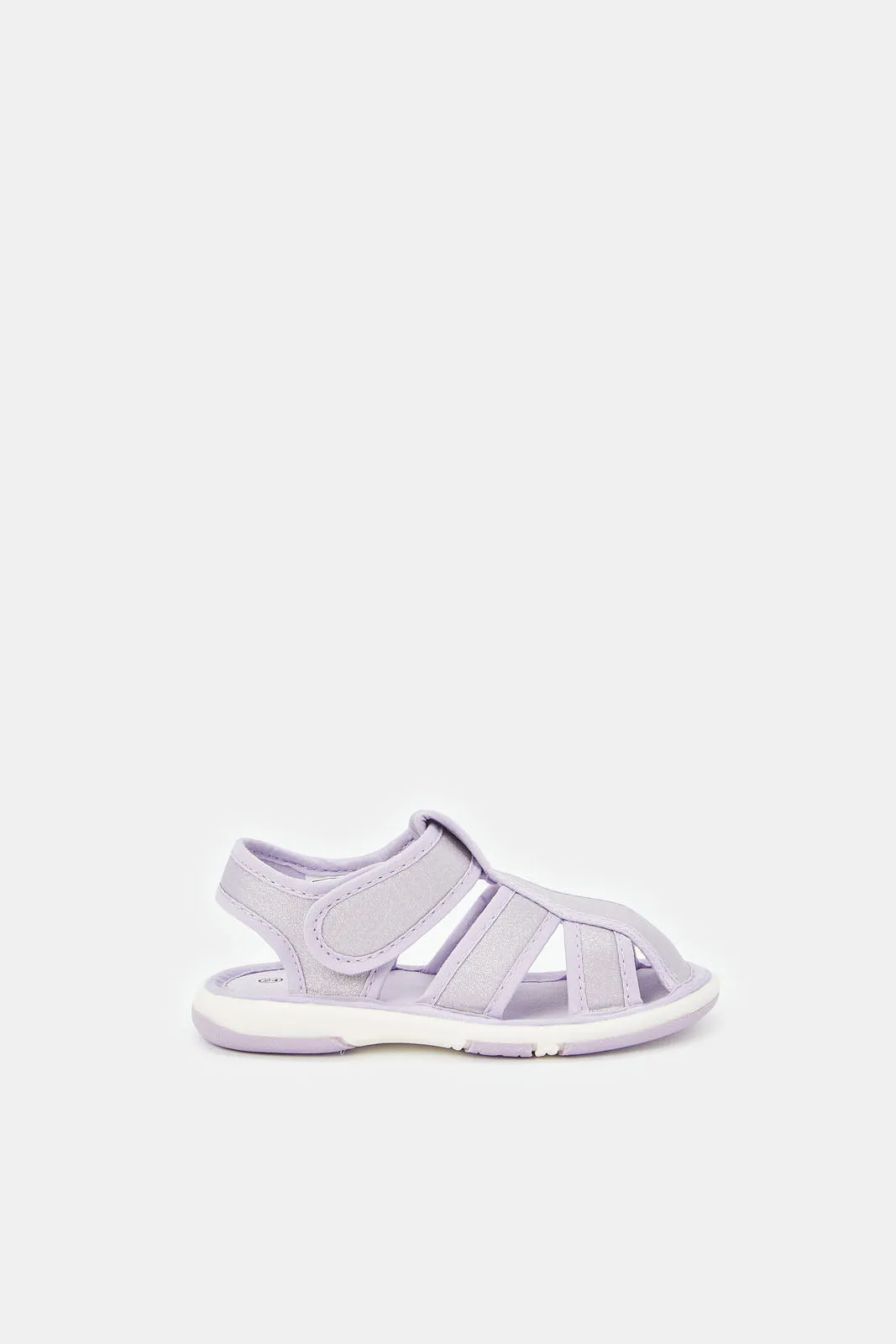 Infant Girls Lilac Embellished Pump