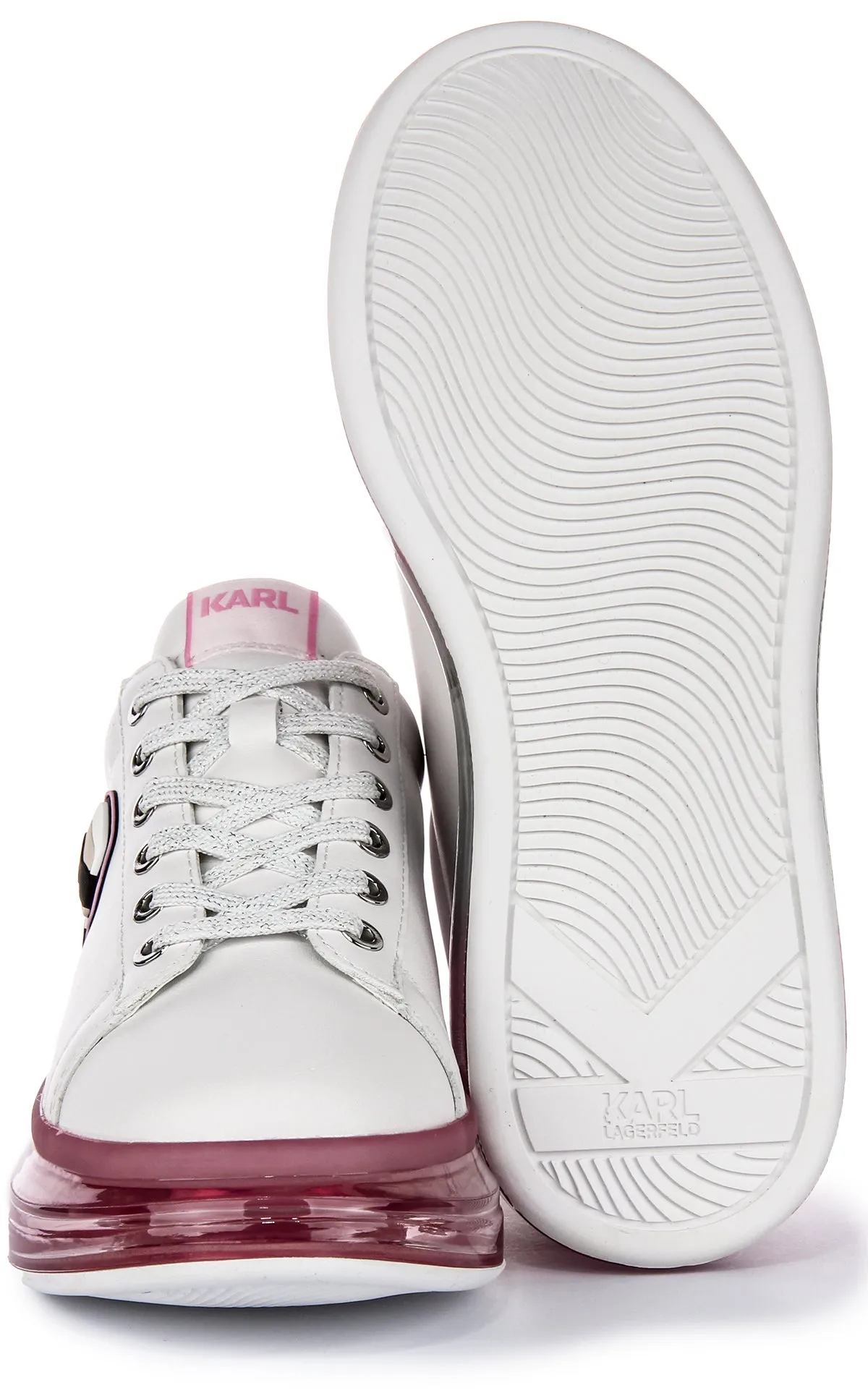 Karl Lagerfeld Kapri Kushion In White Pink For Women